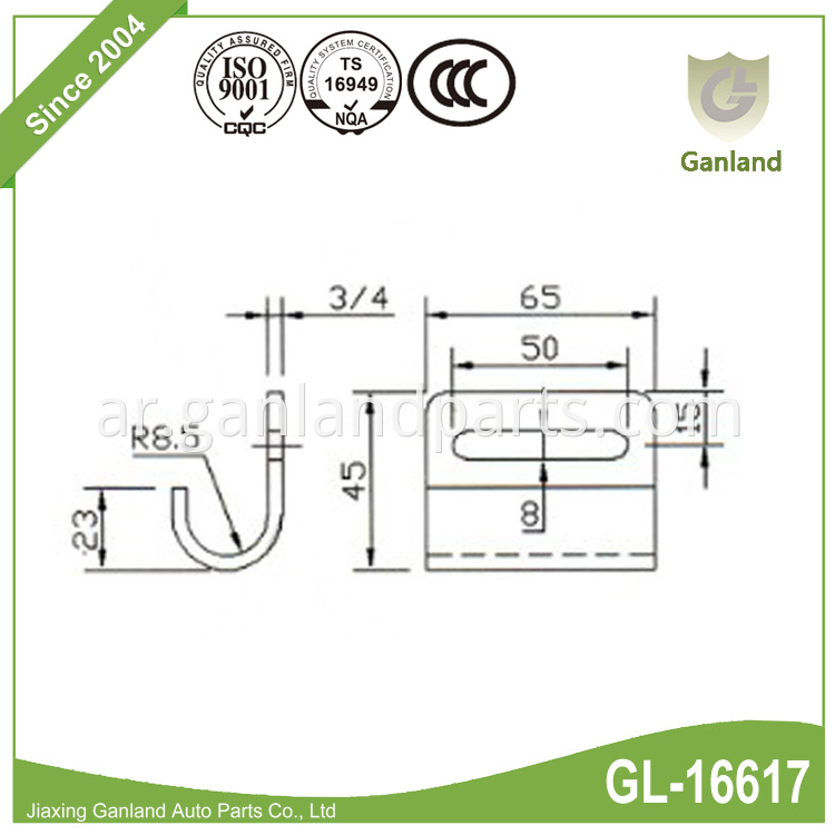 hook for tie down GL-16617